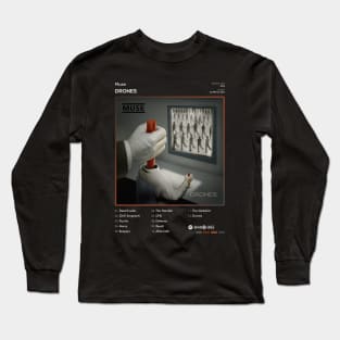 Muse - Drones Tracklist Album Long Sleeve T-Shirt